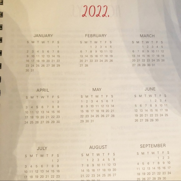 🔥SALE🔥Rae Dunn HELLO 2022 17 Month Planner-Pink - Picture 5 of 8